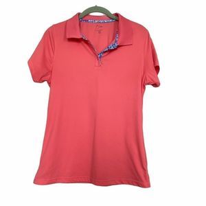 LPGA Sz M Short Sleeve Golf Polo Top